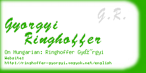 gyorgyi ringhoffer business card
